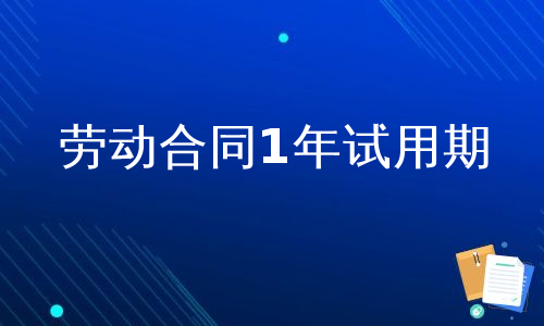 劳动合同1年试用期