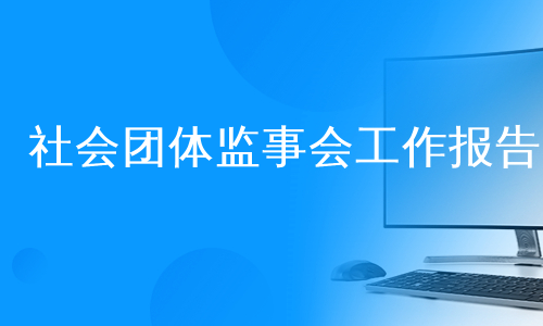 社会团体监事会工作报告