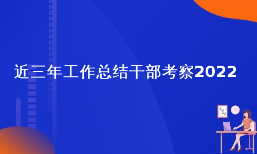 近三年工作总结干部考察2022