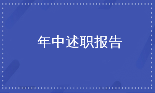 年中述职报告