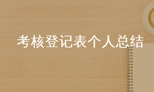 考核登记表个人总结