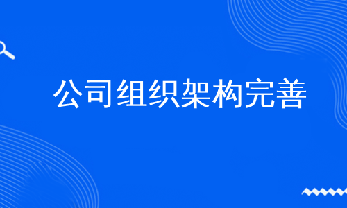 公司组织架构完善