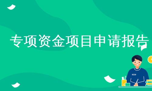 专项资金项目申请报告