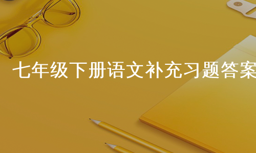 七年级下册语文补充习题答案