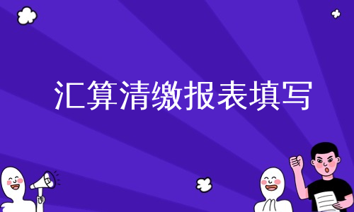 汇算清缴报表填写