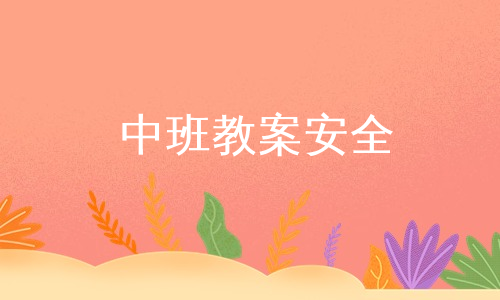 中班教案安全