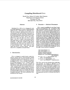 Compiling Distributed C++