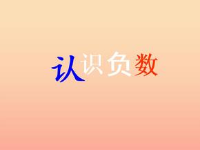 六年级数学下册1负数负数的认识课件新人教版