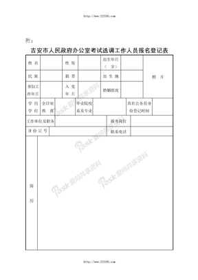 2011年江西吉安市人民政府办公室选调