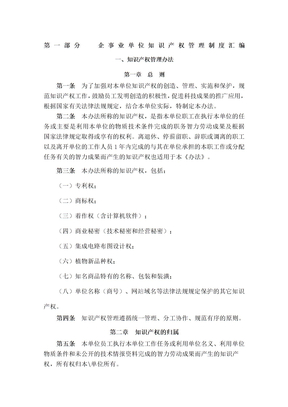 知识产权管理制度样本