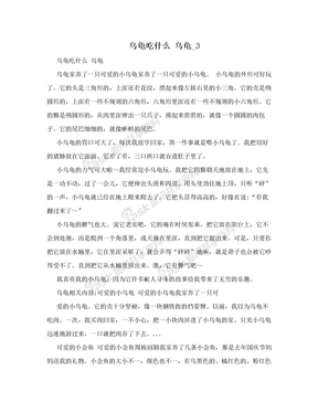 乌龟吃什么 乌龟_3