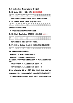 ILI9325中文指令说明