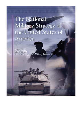 美国国家军事战略报告2011-中文翻译