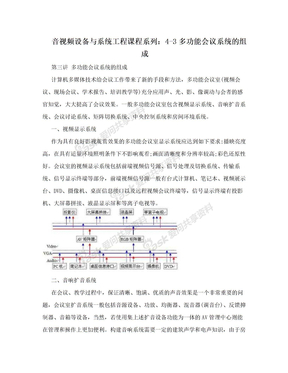 音视频设备与系统工程课程系列：4-3多功能会议系统的组成