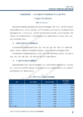 2011年6月中国房地产指数系统百城价格指数_All