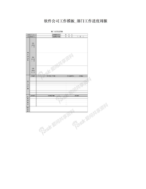 软件公司工作模板_部门工作进度周报