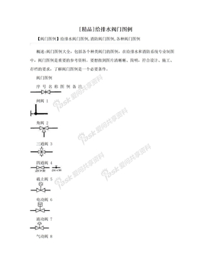 [精品]给排水阀门图例