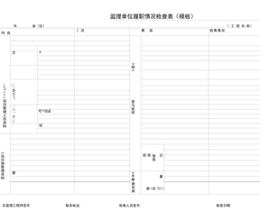 监理单位履职情况检查表