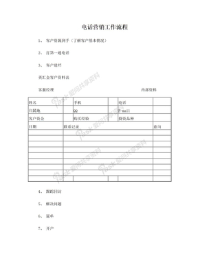 电话营销工作流程