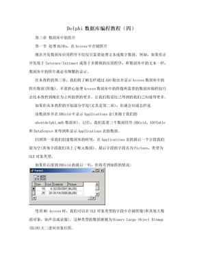 Delphi数据库编程教程（四）