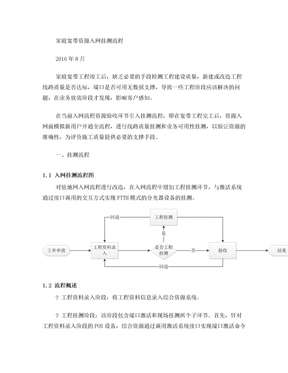 家庭宽带资源入网挂测流程规范-v1