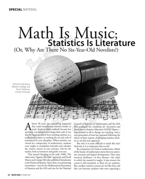 Math Is Music,Statistics Is Literature