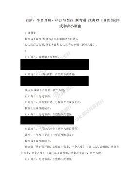 音阶，半音音阶，和弦与琶音 要背谱 拉奏以下调性(旋律或和声小调由