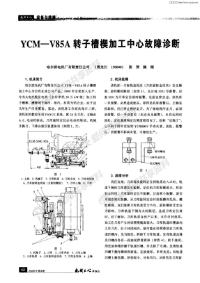 YCM—V85A转子槽楔加工中心故障诊断