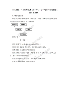 doc文档：高中信息技术 第二部分 电子期刊制作过程素材 教科版必修1