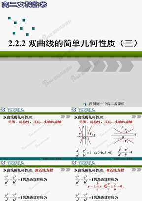 双曲线的简单几何性质（3）