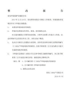 环保整改报告
