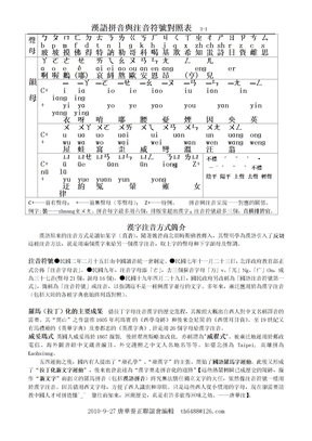 汉语拼音与注音符号对照表20100927