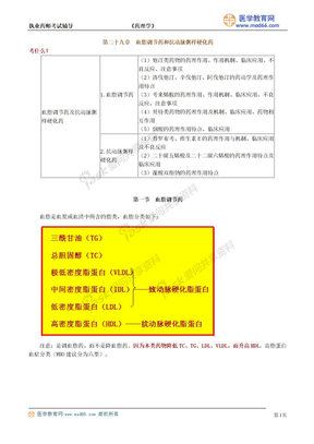 血脂调节药和抗动脉粥样硬化药