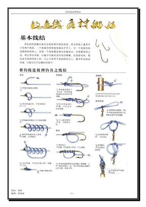 钓鱼线各种绑法