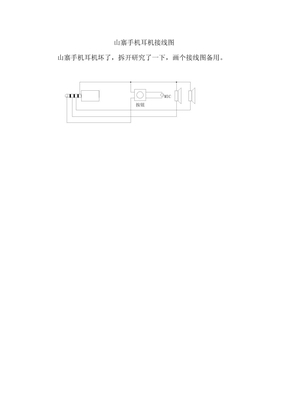 山寨手机耳机接线图