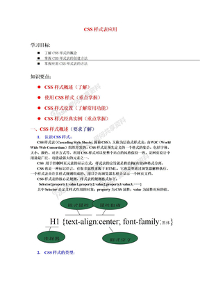 CSS样式表应用