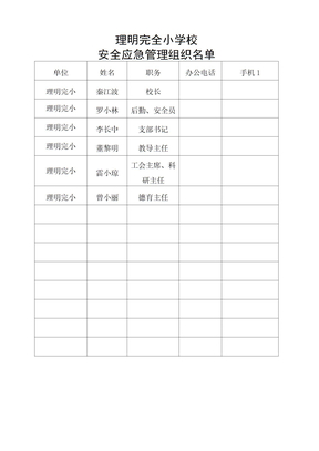 理明应急预案副本