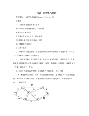 [精品]深度优先算法