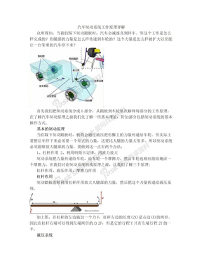 汽车制动系统工作原理详解