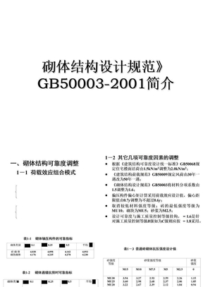 砌体结构设计规范》GB50003-2001简介演示教学