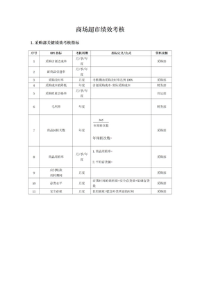 商场超市绩效考核