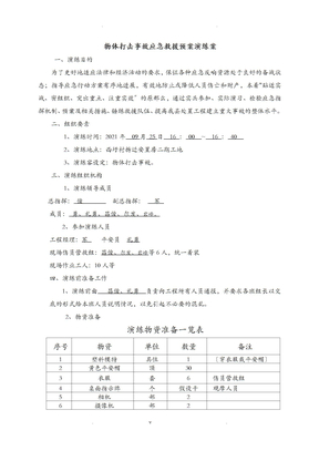 建筑工地物体打击应急救援预案演练带图片