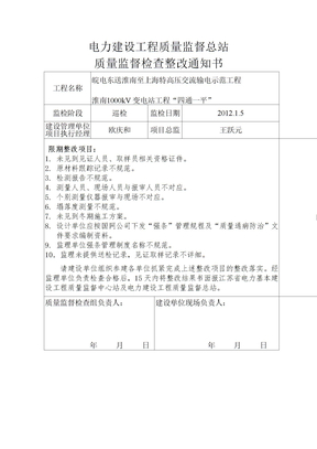 质量整改通知书2012.1