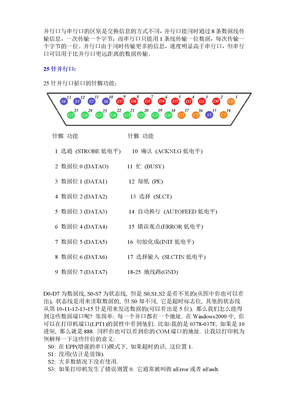 串口和并口的引脚定义