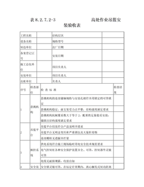 吊篮验收表