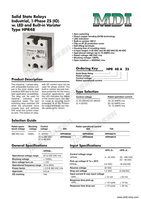 固态继电器HPR48D75