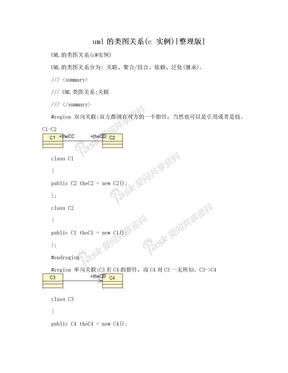 uml的类图关系(c 实例)[整理版]