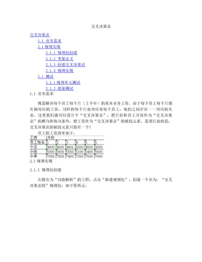 规则引擎教程--交叉决策表