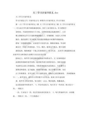 大三学习计划书范文.doc