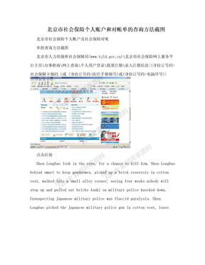 北京市社会保险个人账户和对帐单的查询方法截图